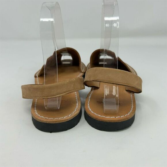 Ciutadella de Menorca Spain Avarcus Brown Leather Slingback Sandals Size 6 - Picture 8 of 13